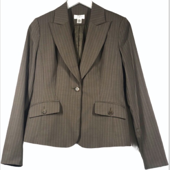 LOFT Ann Taylor jacket brown with lining - Picture 1 of 7